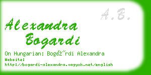 alexandra bogardi business card